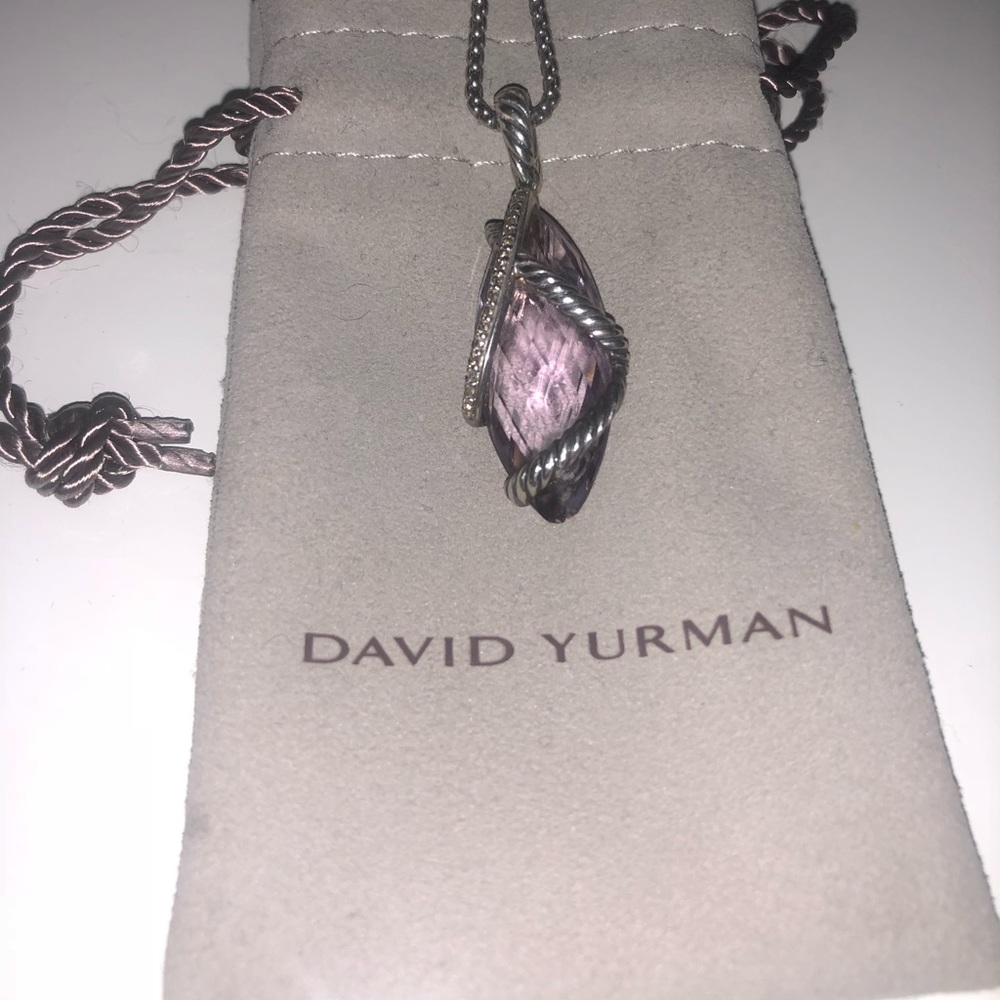 Lavender Amethyst David Yurman Cable Pendant